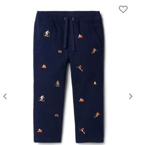 Janie and Jack Ski Embroidered Twill Pant with Matching Cap Size 4